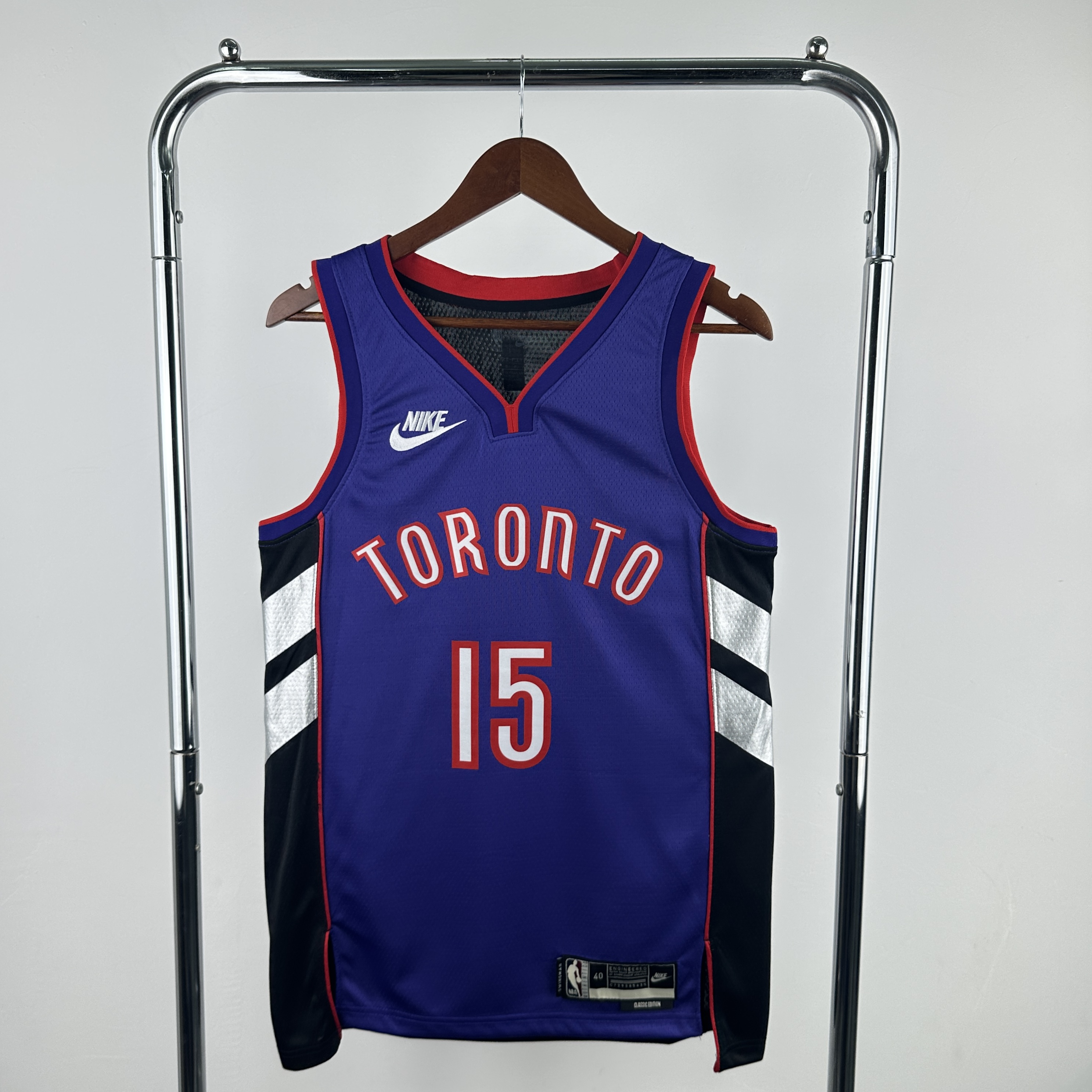 Men Toronto Raptors #15 Carter Purple Throwback Season Nike 2025 NBA Jersey